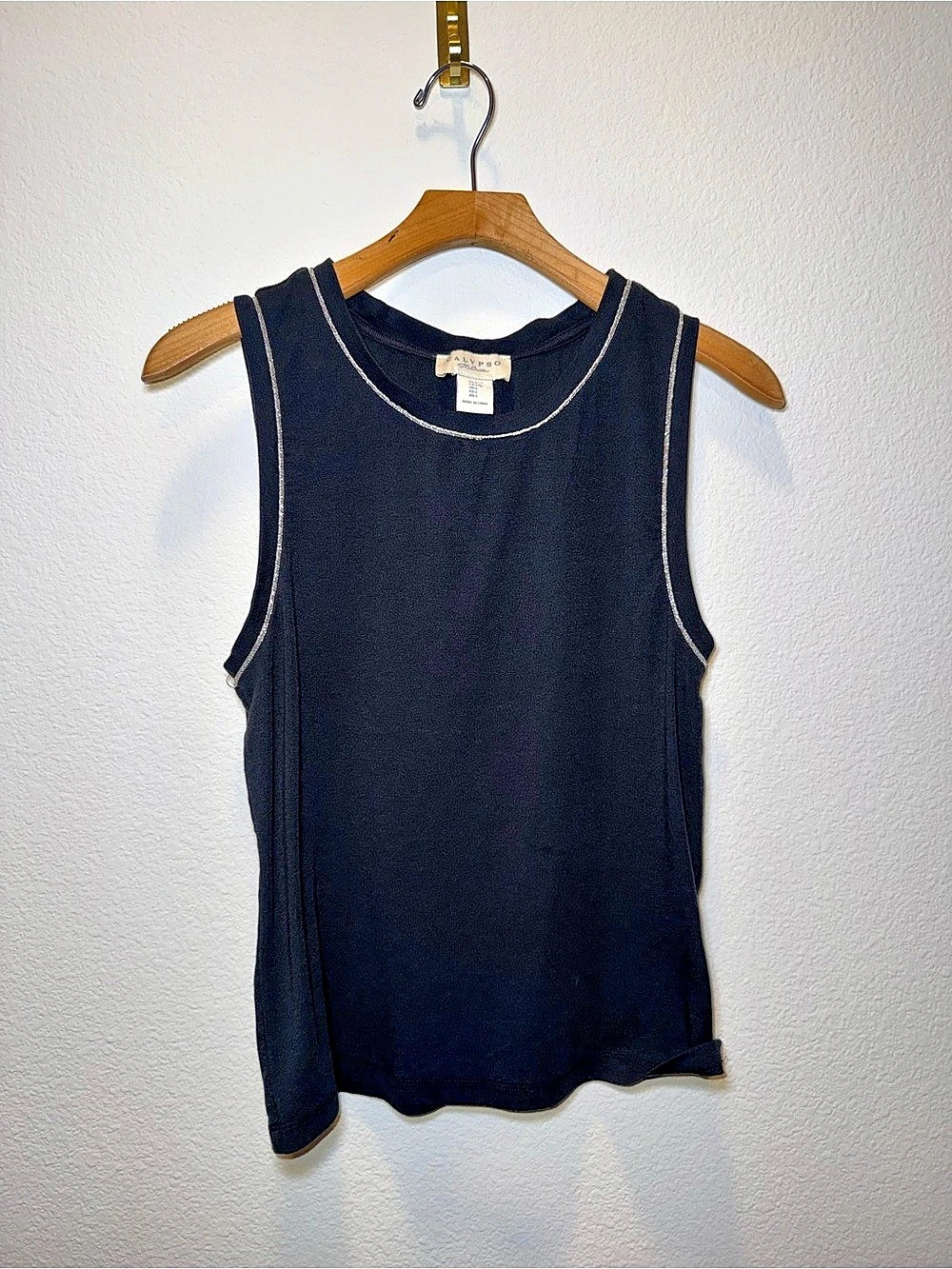 Calypso St. Barth Black Tank Top Size Small